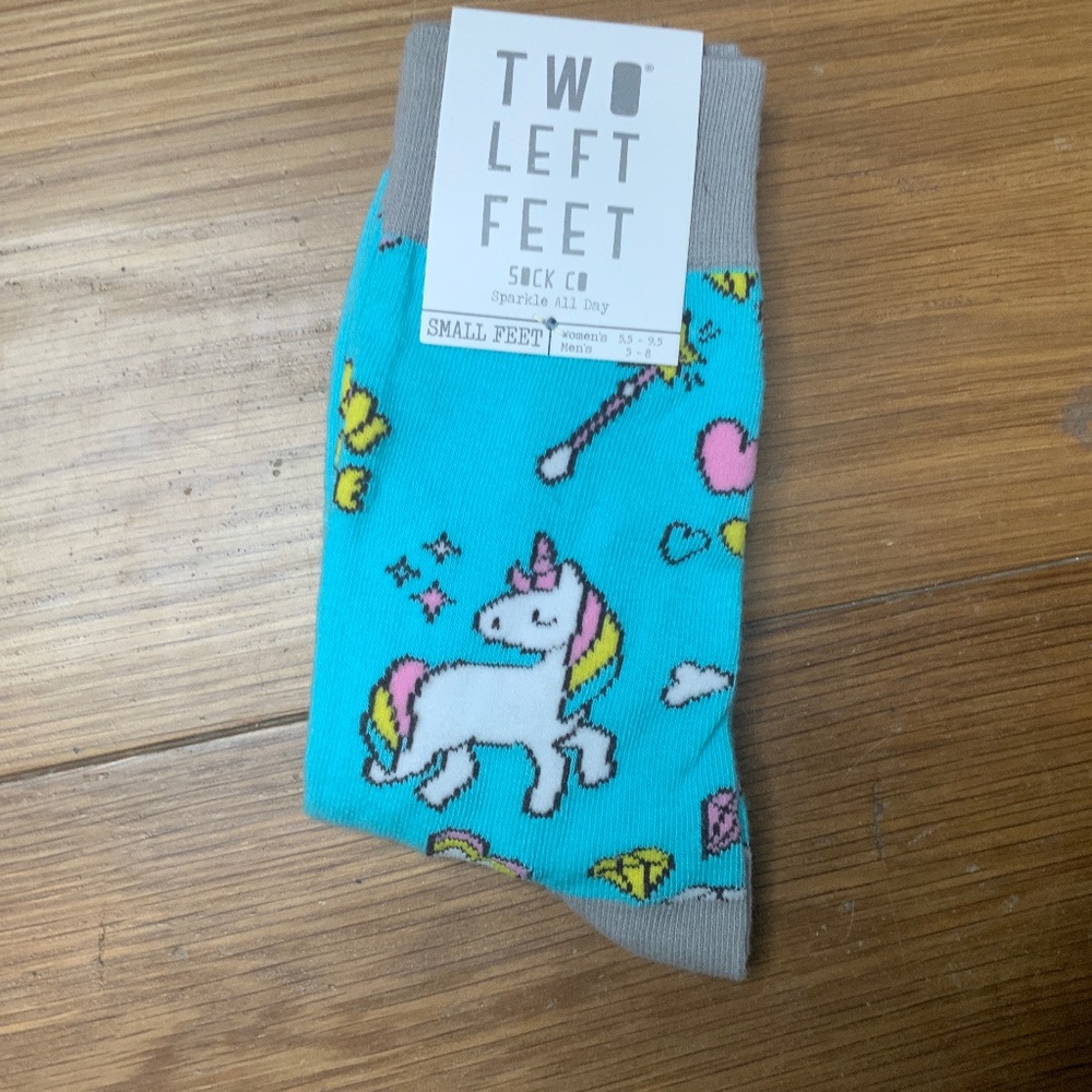 Unicorn Two Left Feet Socks